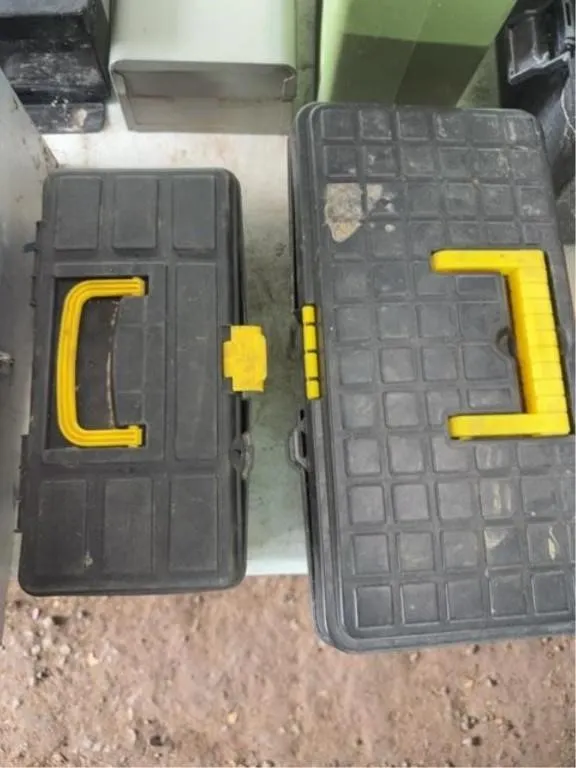Pair of small plastic tool boxes