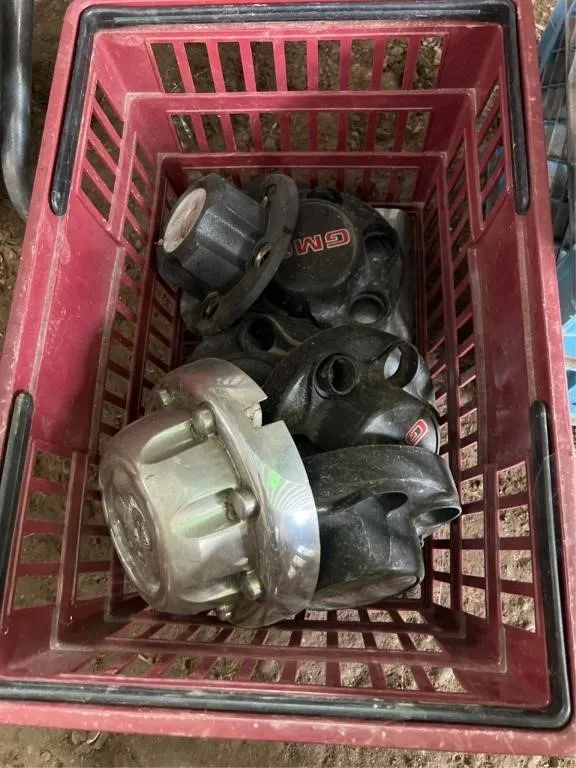 Basket of Ram and GMC hub caps