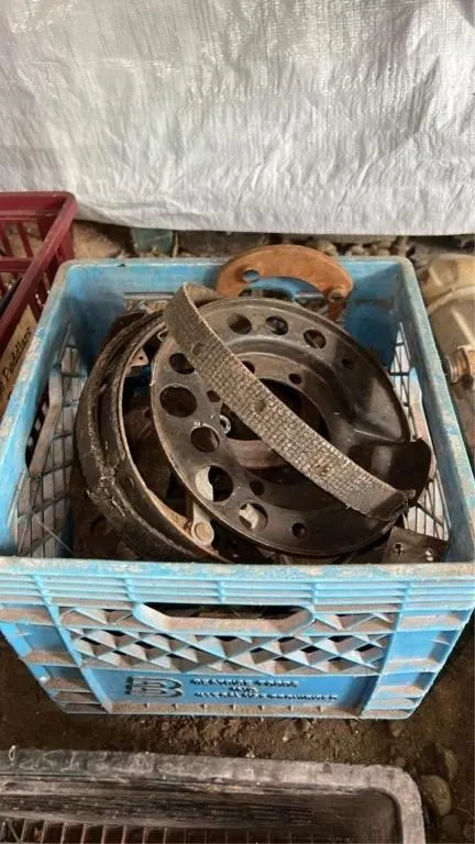 Crate of brake parts - very old likely 1920-30