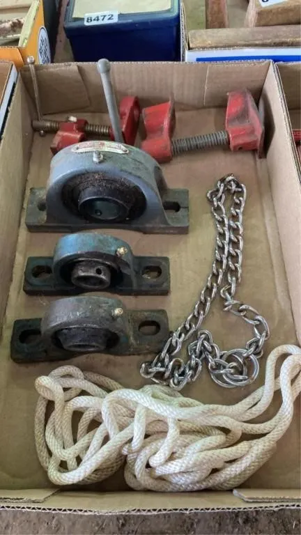 Clamps, pillow block bearings, dog chain collar