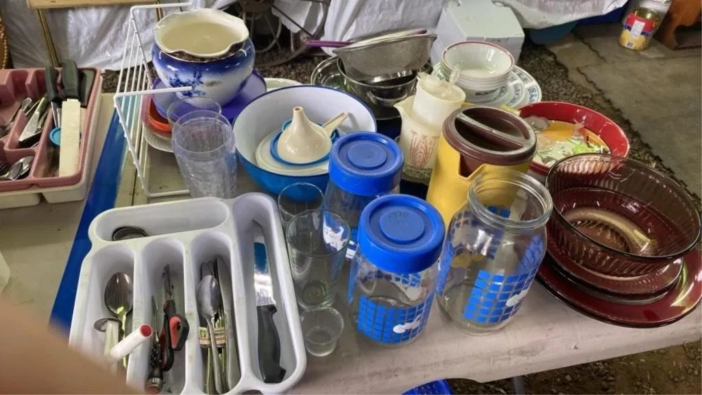 Assorted dishes and utensils