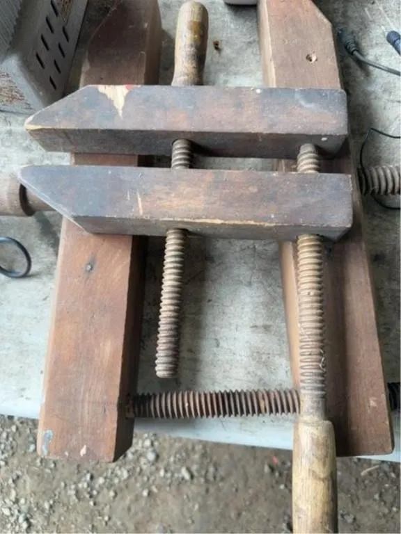 Vintage wooden clamp
