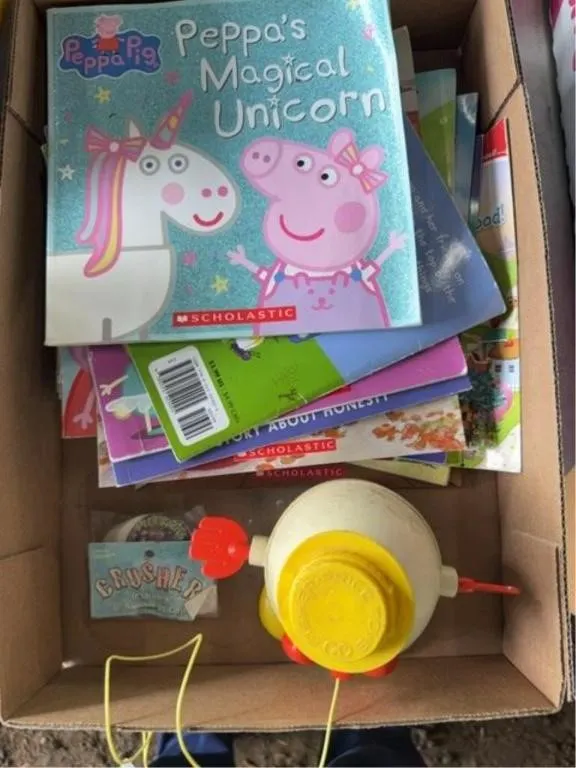 Collection of kids books and toy
