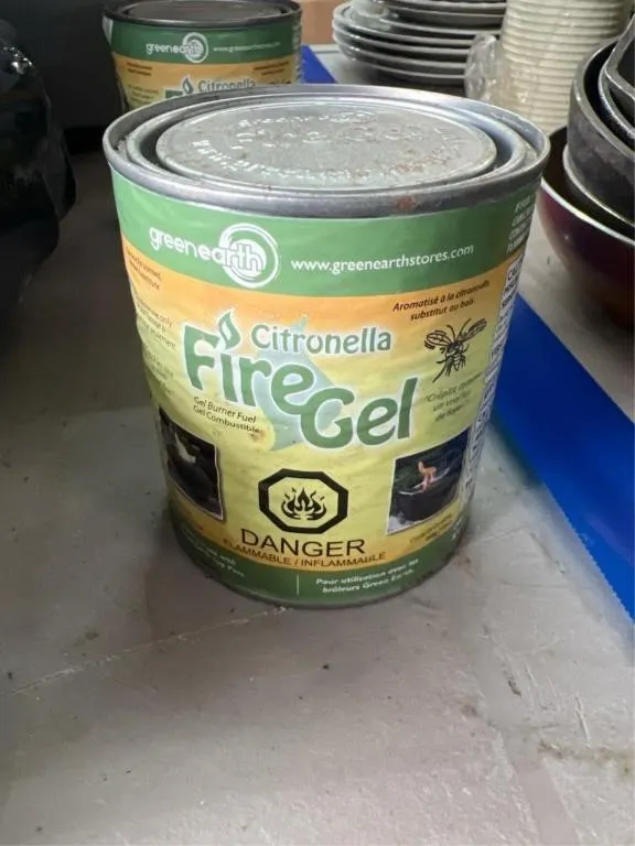 Can of citronella fire gel
