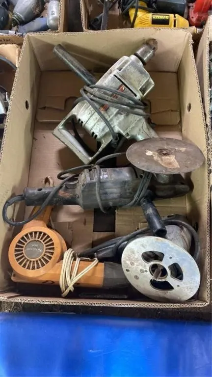 Heavy duty corded drill and grinder