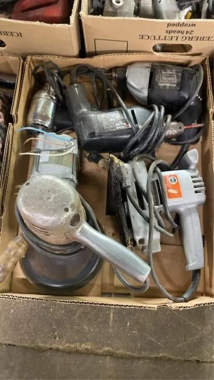 Corded drills, sanders, heat gun, small motor