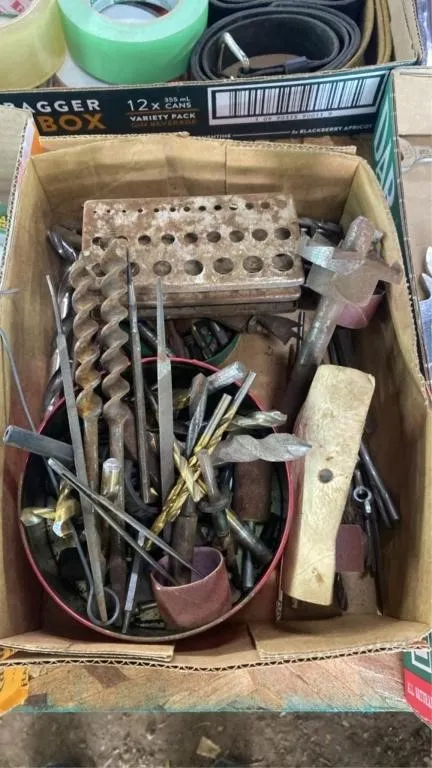 Assorted drill bits and files