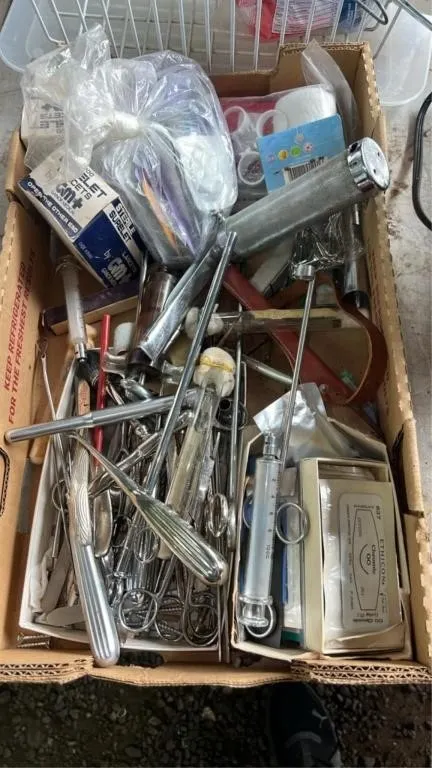 Flat of doctor/medical supplies