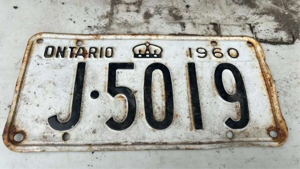1960 license plate