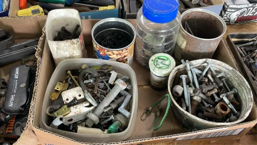 Assorted bolts and screws
