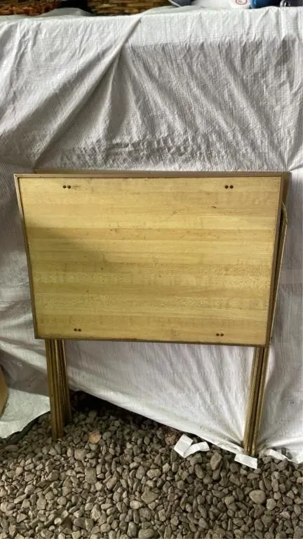 2 vintage TV tables