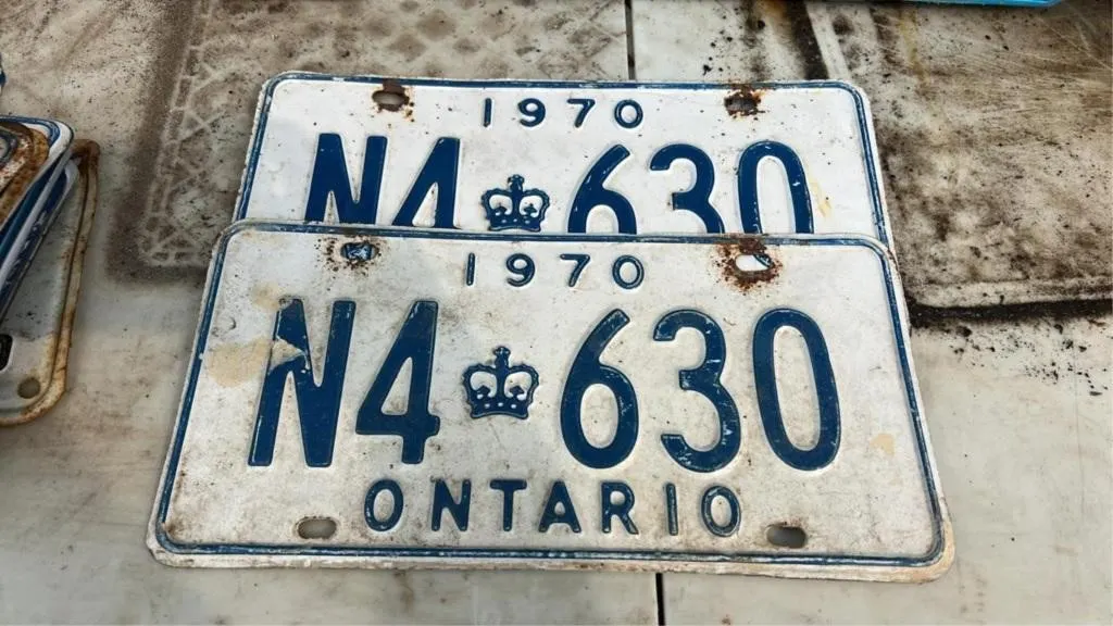 2 1970 License plates
