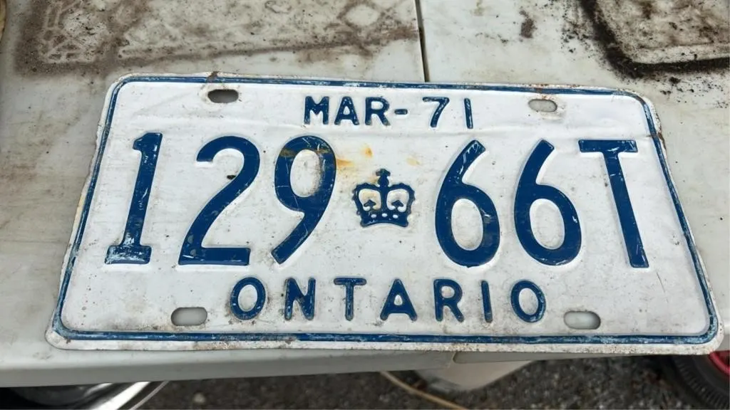 1971 License plate