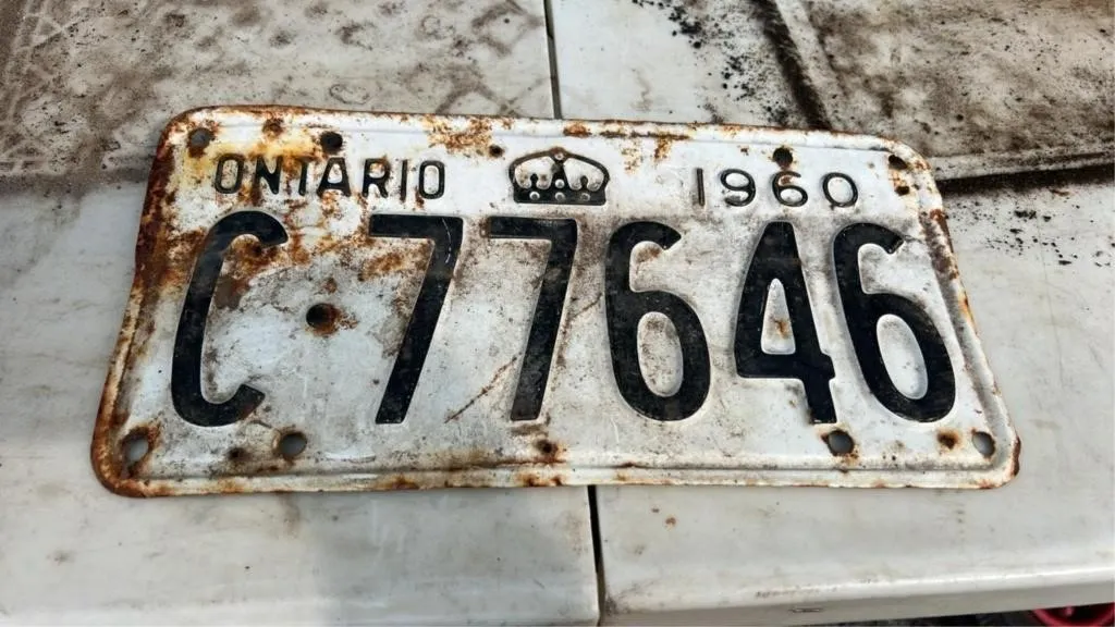 1960 License plate