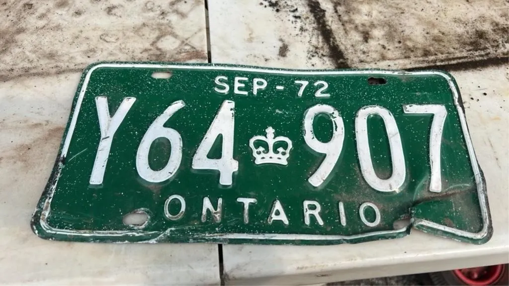 1972 License plate