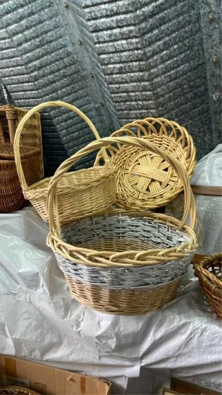 Assorted large woven baskets