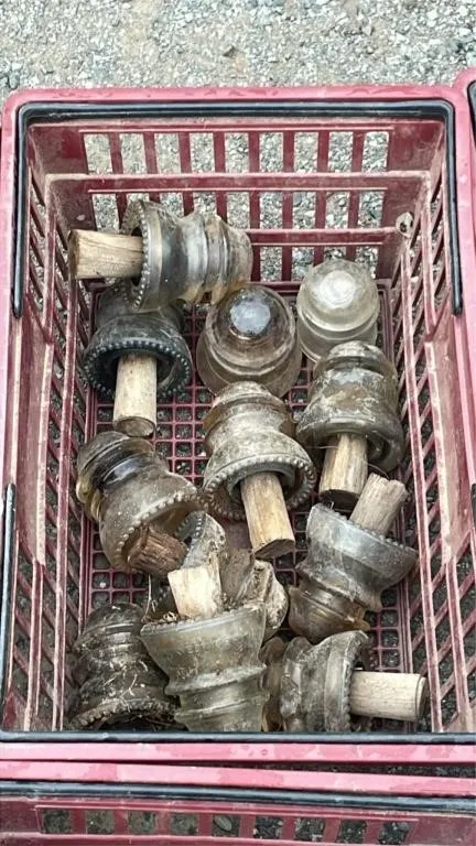 Vintage glass insulators