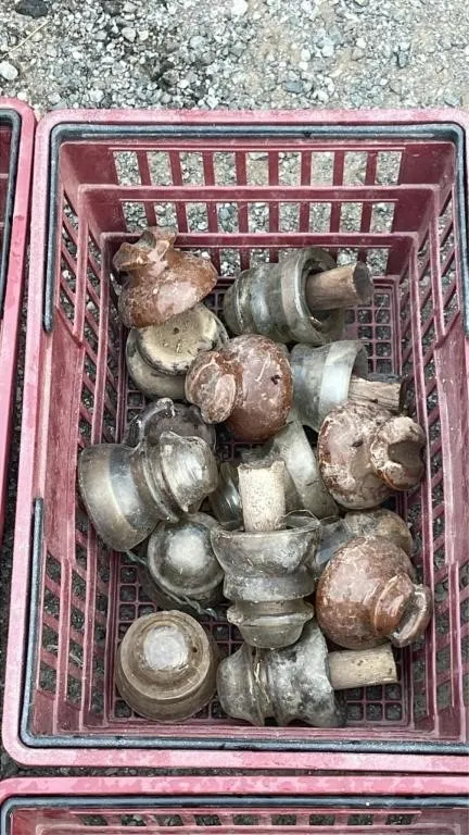 Vintage glass insulators