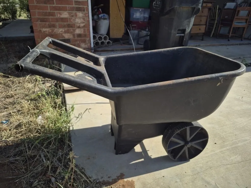 Black Plastic Garden Cart