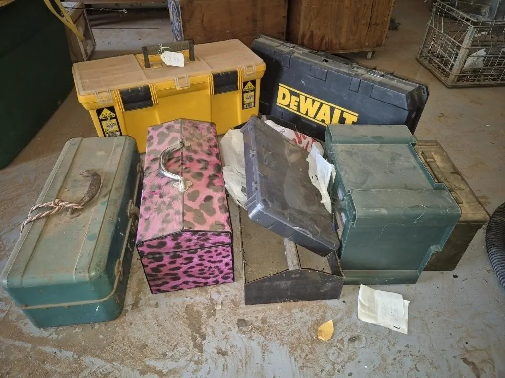 Assorted Toolboxes and Storage Cases