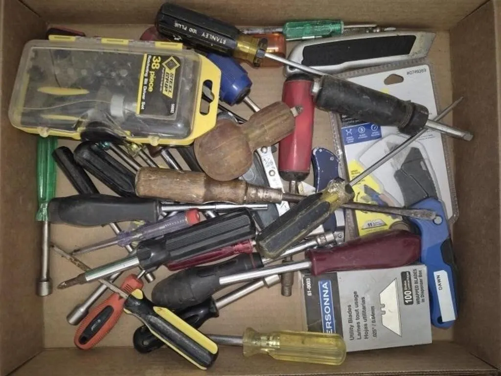 Asst Screwdrivers and Utility Blades Set