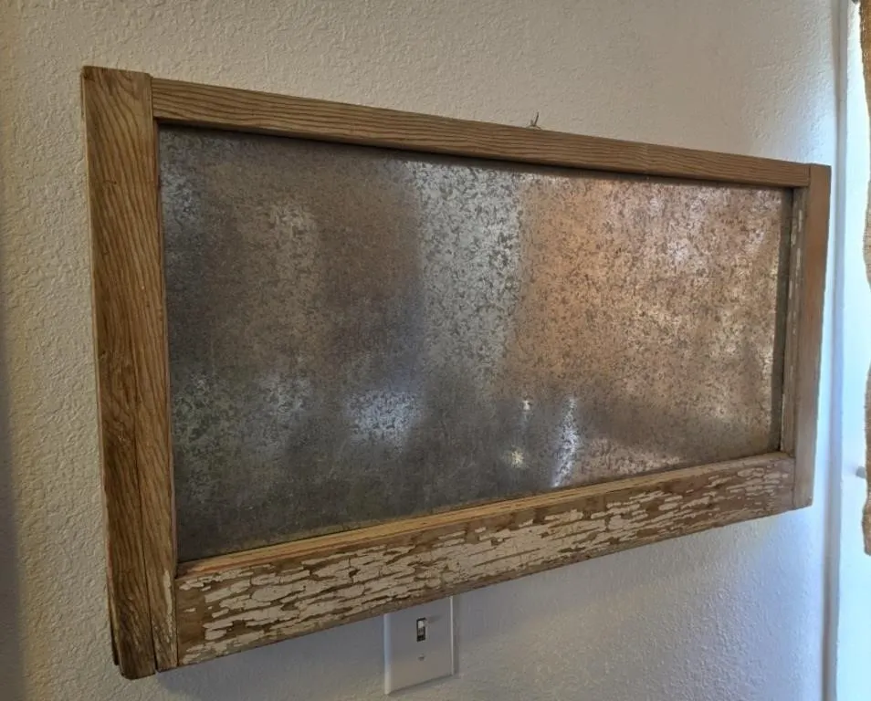 Rustic Farmhouse Galvanized Metal & Wood Wall Art