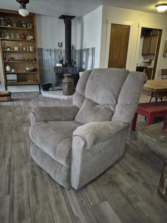 Gray Fabric Recliner Chair