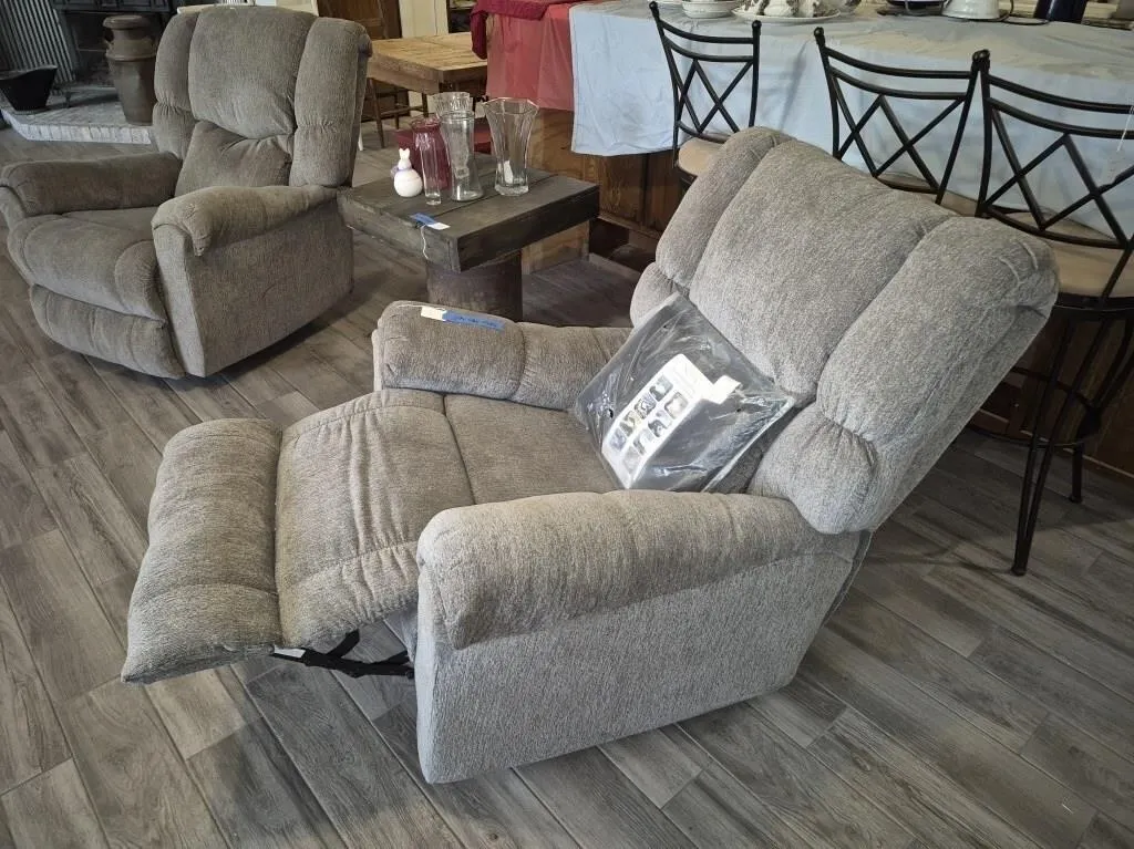 Gray Fabric Recliner Chair