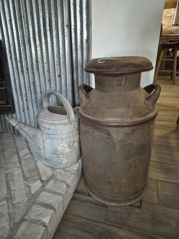 Metal Milk Can and Watering Can