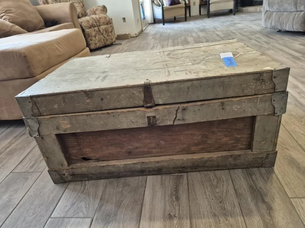 Wooden Storage Trunk