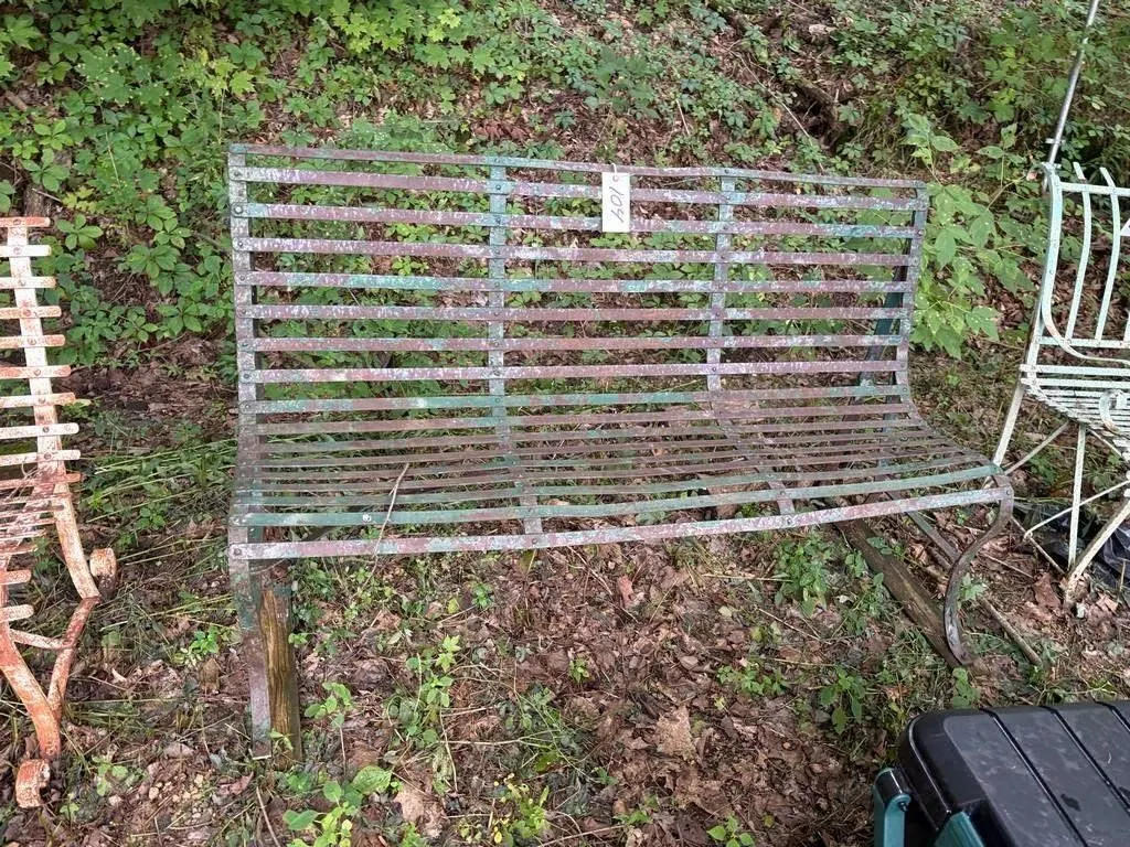 Vintage Metal Outdoor Bench