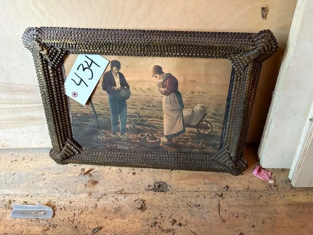 Trench Art Picture Frame & Picture