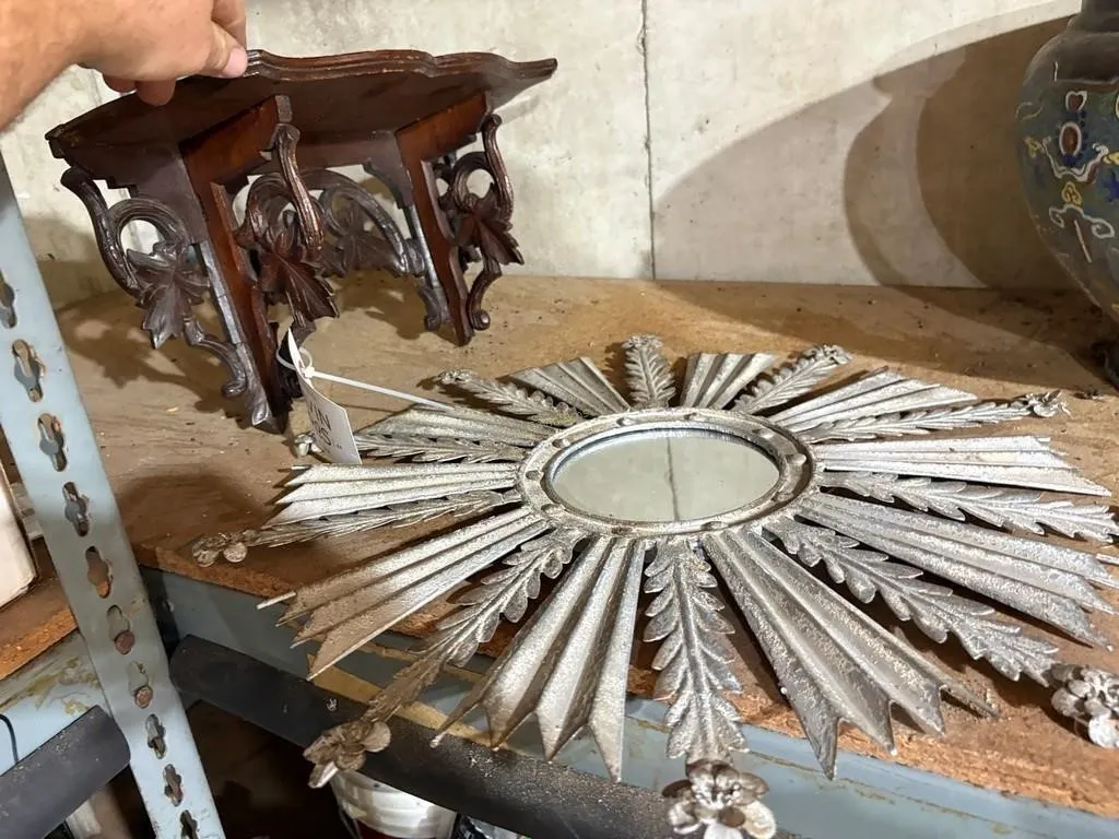 Vintage Shelf & Mirror