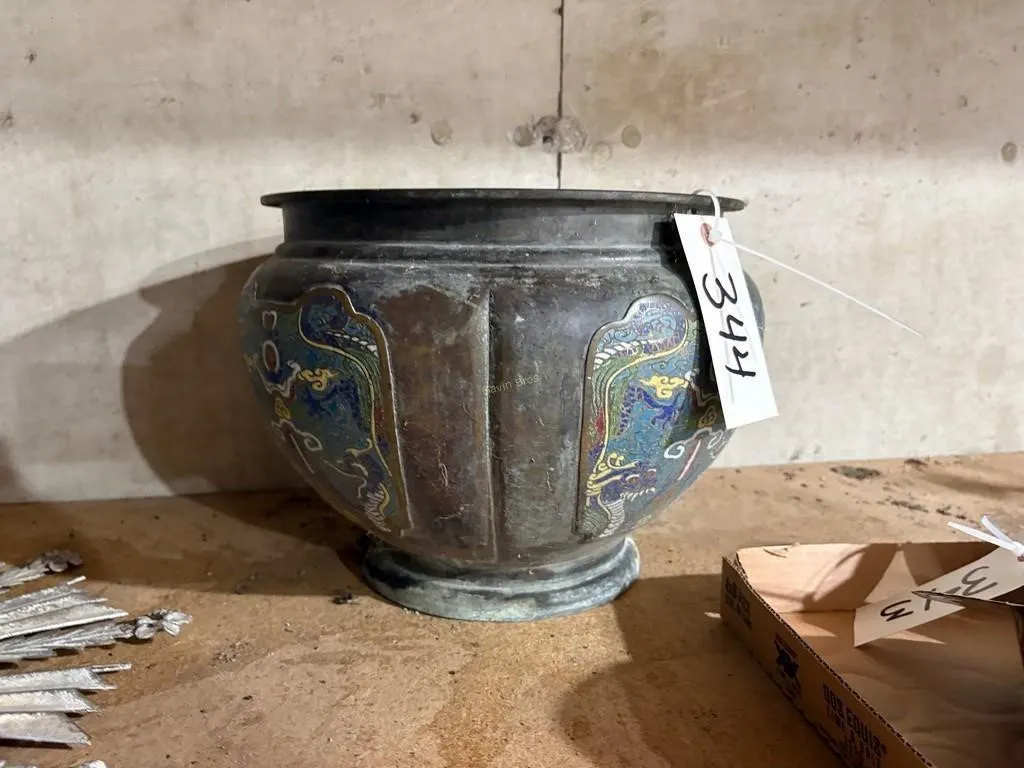 Antique Chinese Champleve Cloisonne