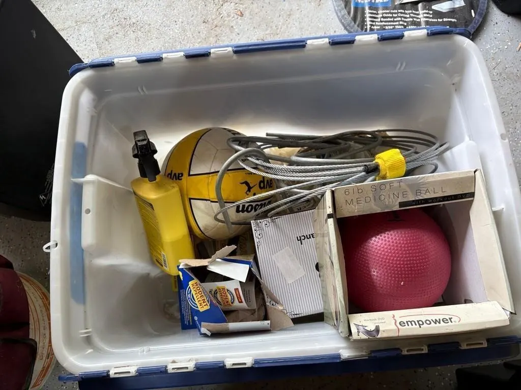 Mouse Repellant, Cable, Medicine Ball & other