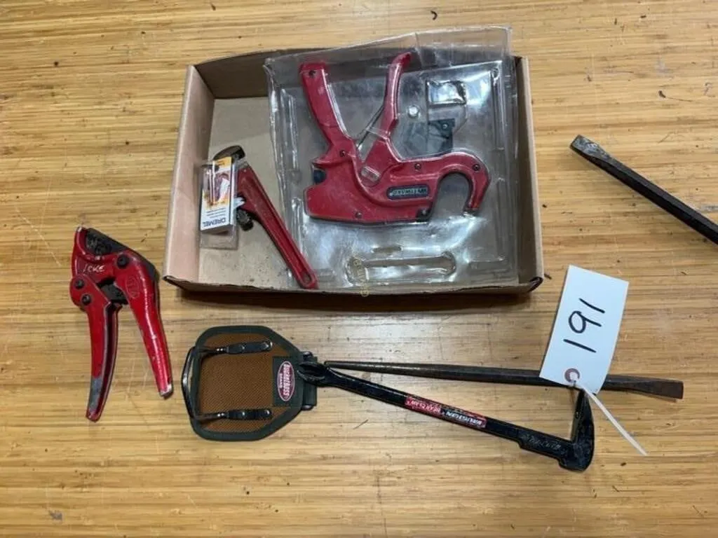 Pry Bars, Pipe wrench, Tubing Cutters