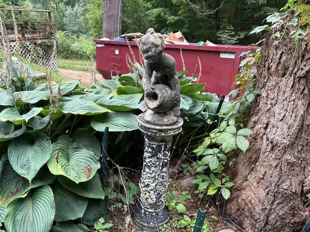Cement Garden Statue & Pedistool