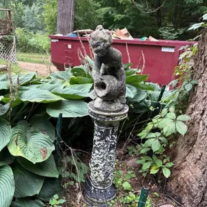 Cement Garden Statue & Pedistool