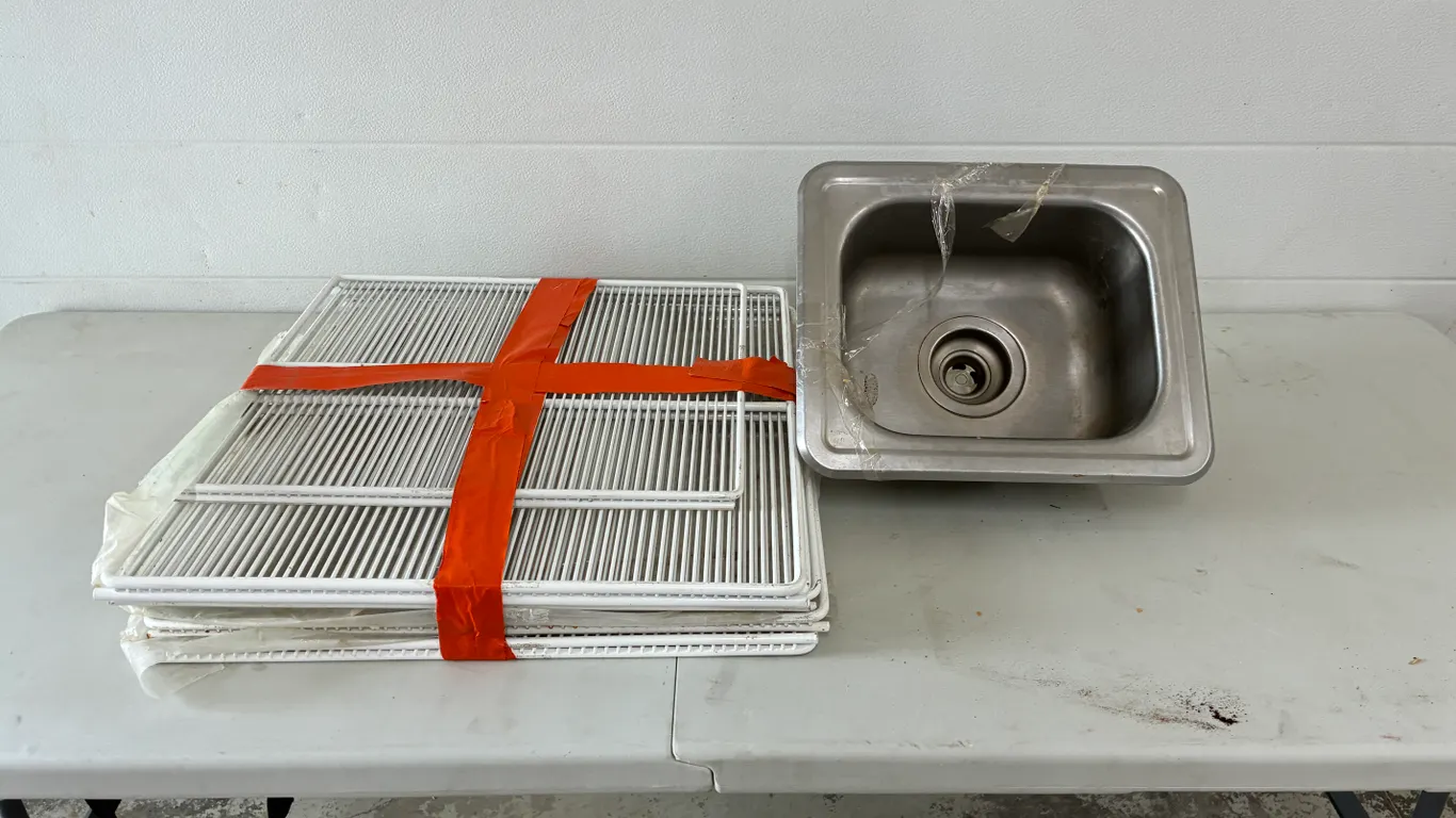 Freezer Rack and Sink