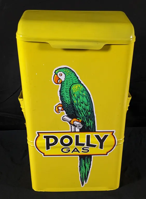 RESTORED SERVICE STATION ISLAND WINDSHIELD WASHING CABINET