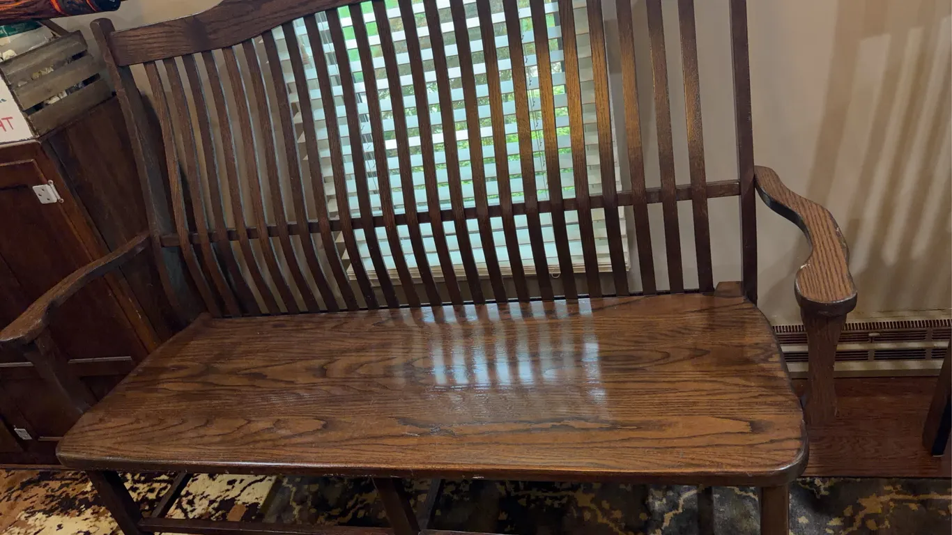 Amish-Made Wood Bench