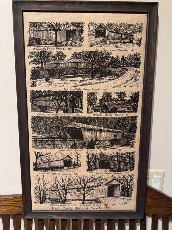 Bridges Print on Fabric