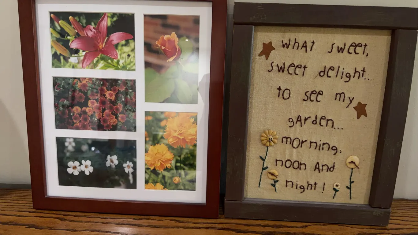 Sweet Garden Needlepoint & Flower Photos