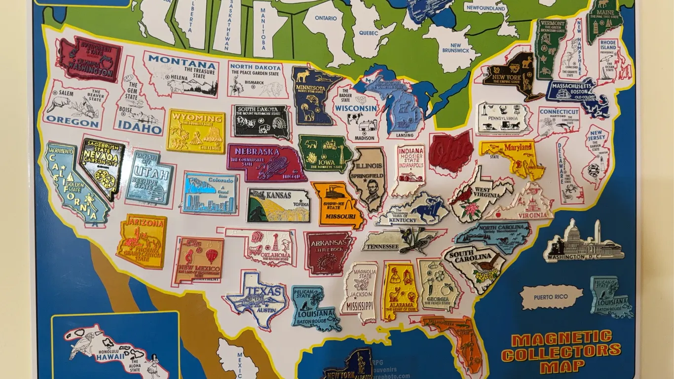 North America Magnet Map
