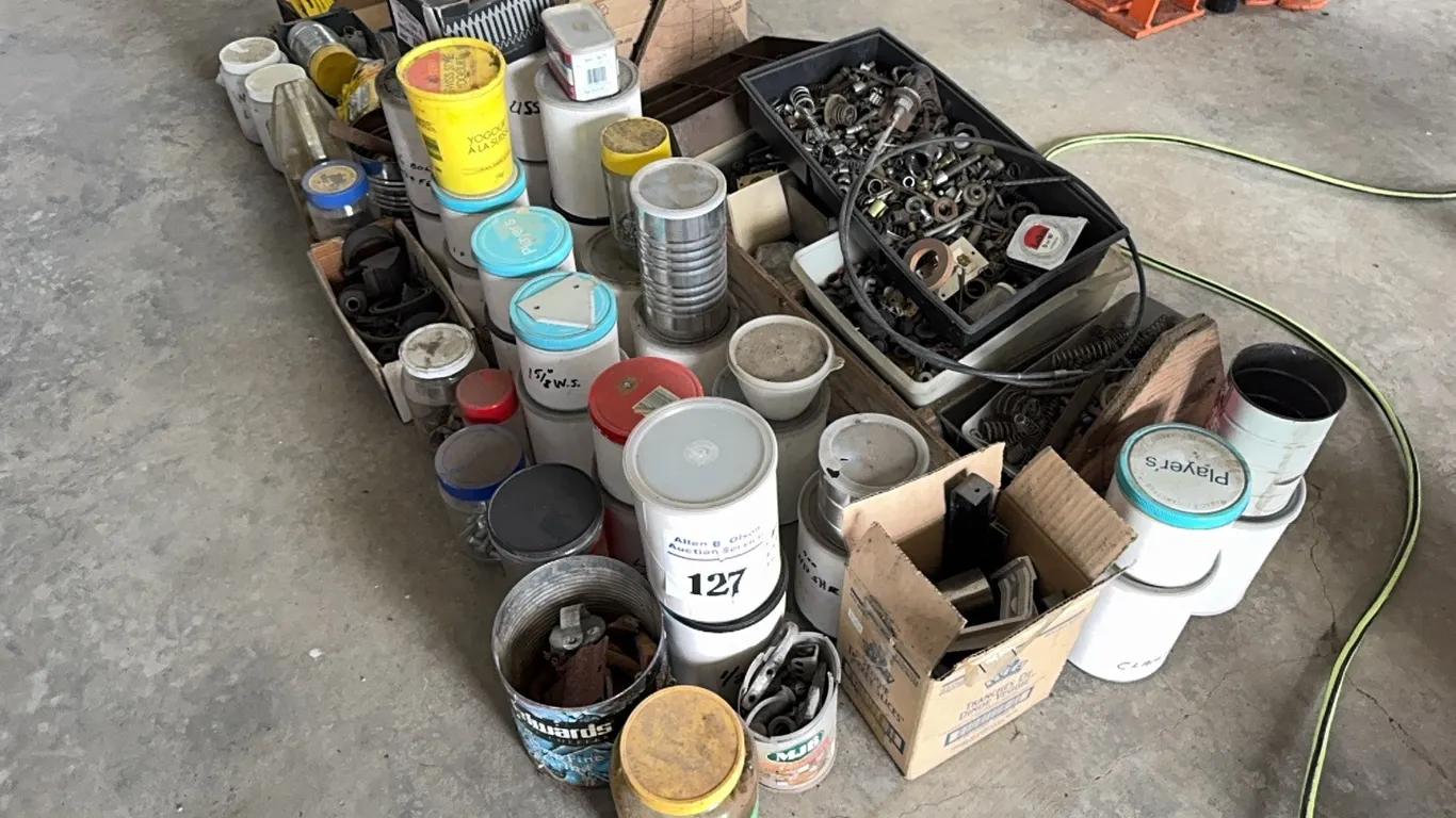 LG SELECTION OF FASTENERS, NAILS, SCREWS, BOLTS, DOOR HINGES, HARDWARE & MORE