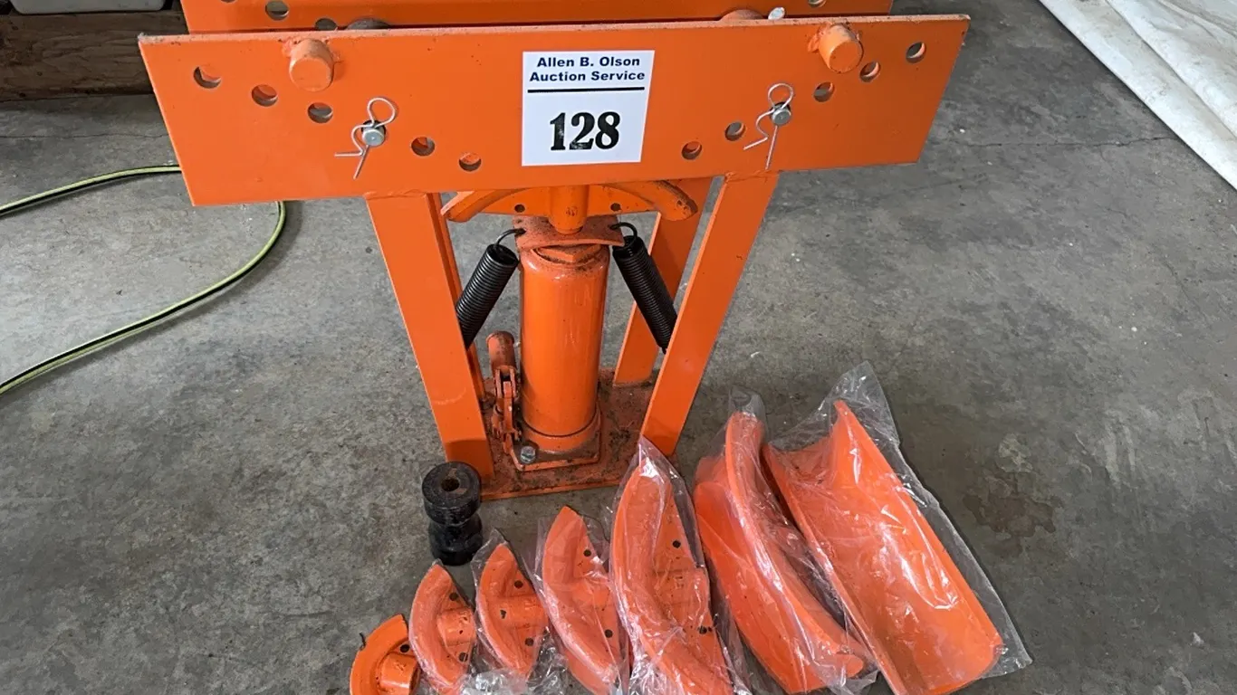 16 TON PIPE BENDER w/ BENDING DIES & EXTRA ROLLER