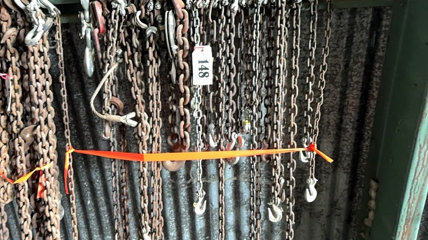 ASSORT SMALL CHAINS w/ HOOKS - ENCASED IN RIBBON BUNDLE