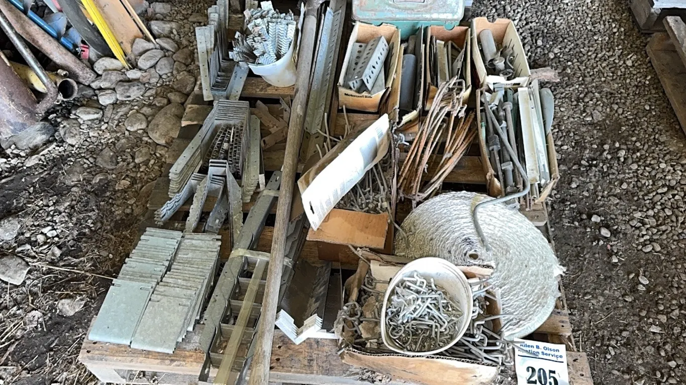 JOIST HANGERS, GANG NAILS, FIBERGLASS WEBBING, PEGBOARD HOOKS & MORE