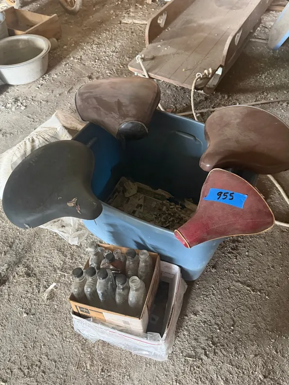Bike seats, bottle collection, brand new drain hose