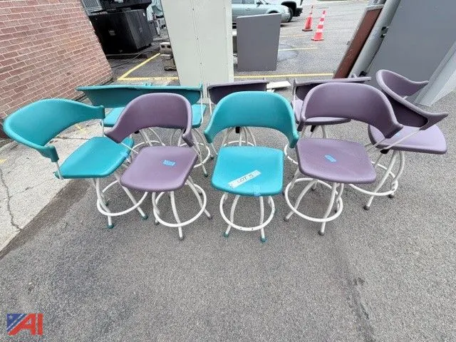 (9) Shop Stools with Backs